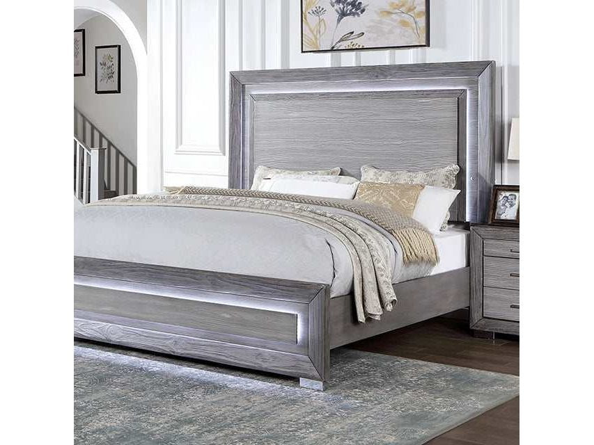 Raiden Gray Eastern King Bed