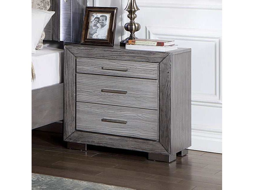 Raiden Gray Nightstand w/ USB
