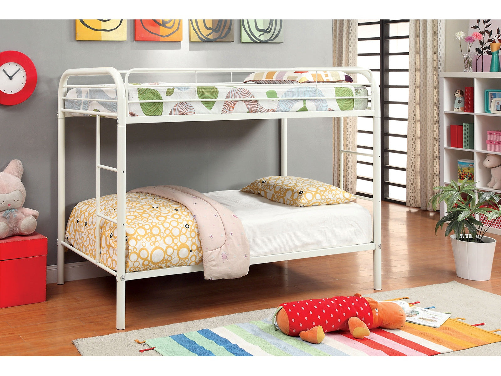 Rainbow White Bunk Bed