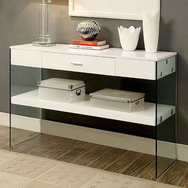 Raya White Sofa Table