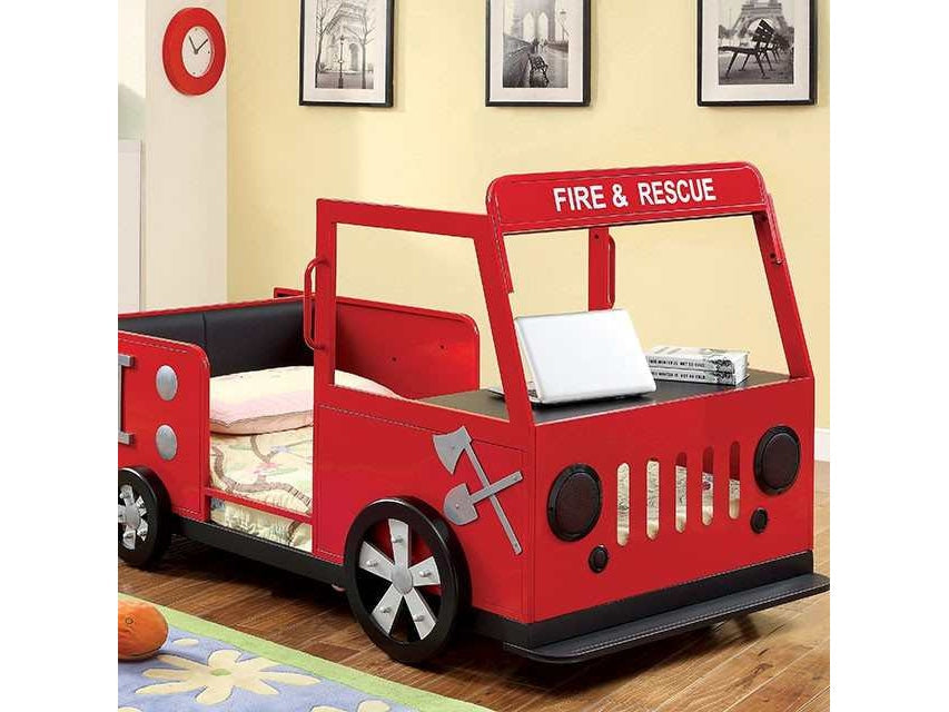 Rescuer Red/Black Twin Bed
