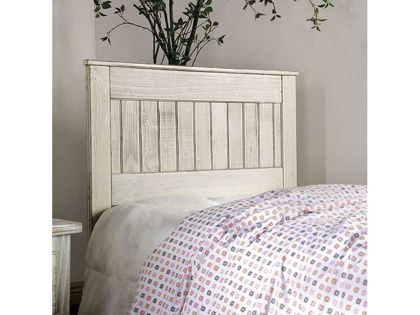 Rockwall White Twin Headboard