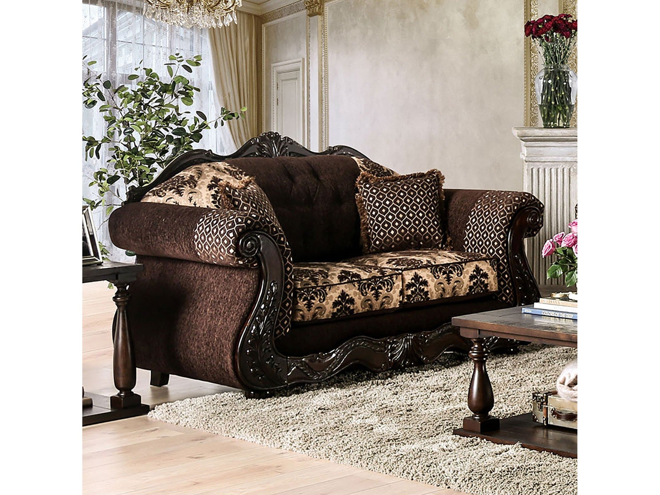 Ronja Dark Brown Loveseat