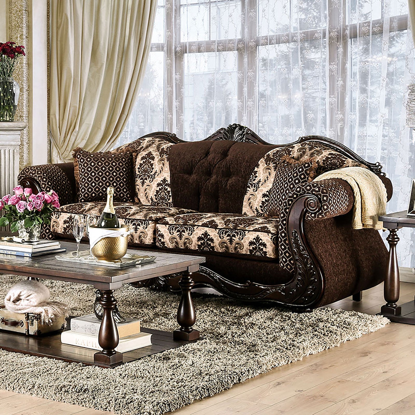 Ronja Dark Brown Sofa & Loveseat