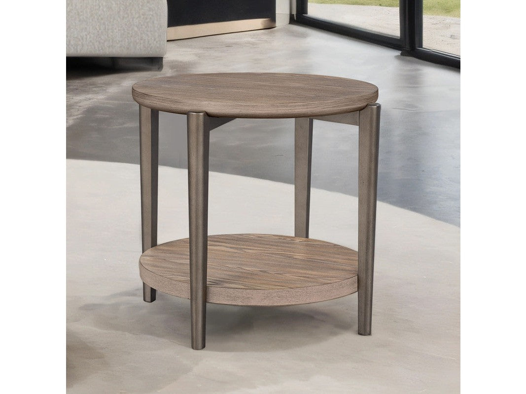 Roros Natural Round End Table