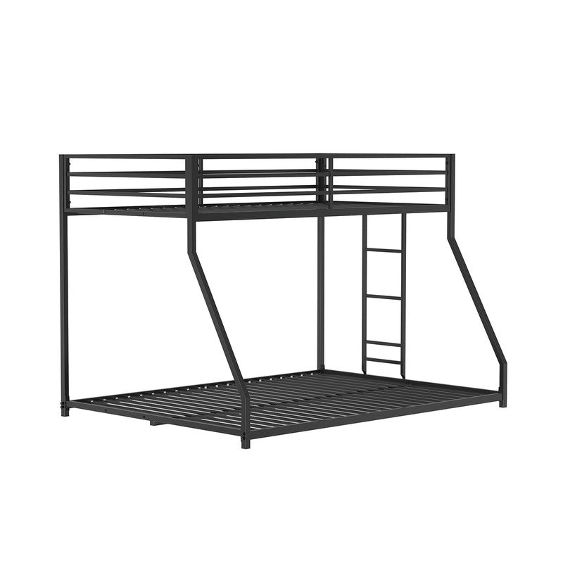 Rothwell Matte Black Twin/Full Metal Bunk Bed