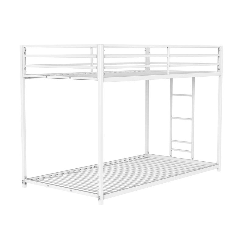 Rothwell Matte White Twin/Twin Metal Bunk Bed