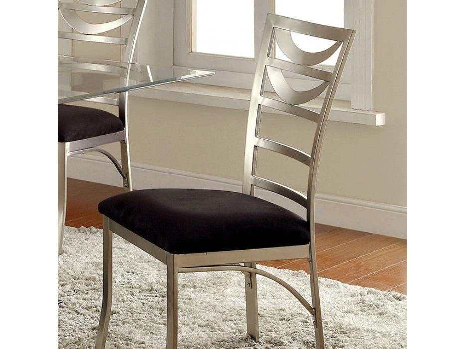 Roxo Silver & Black Side Chair (Set of 2)