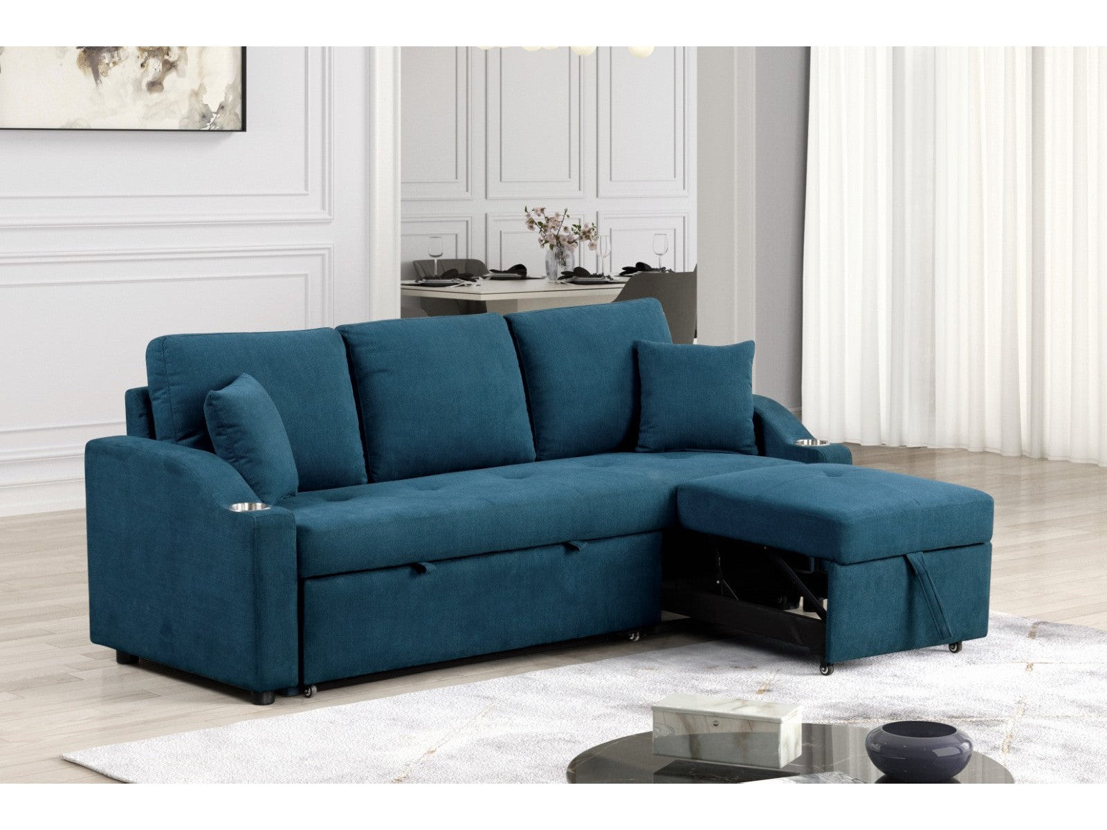 Royden Blue Sleeper Sofa