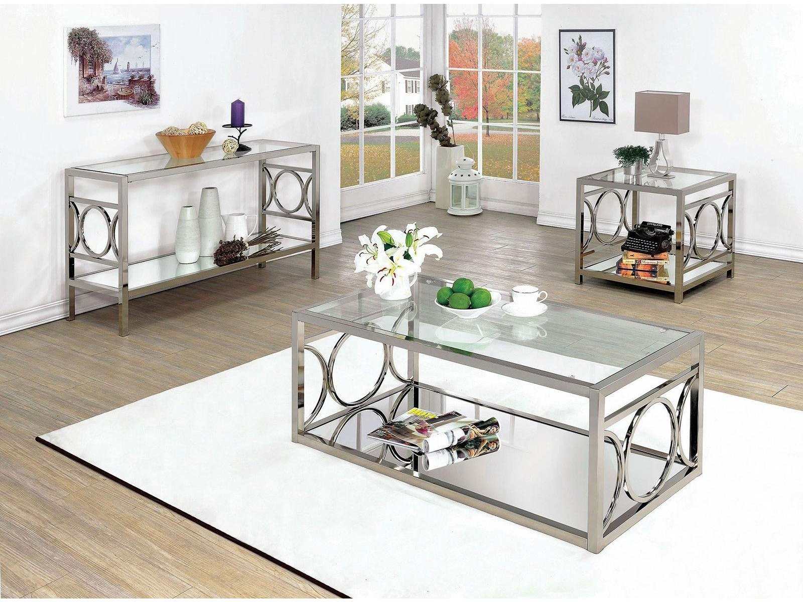 Rylee Chrome & Glass Coffee Table