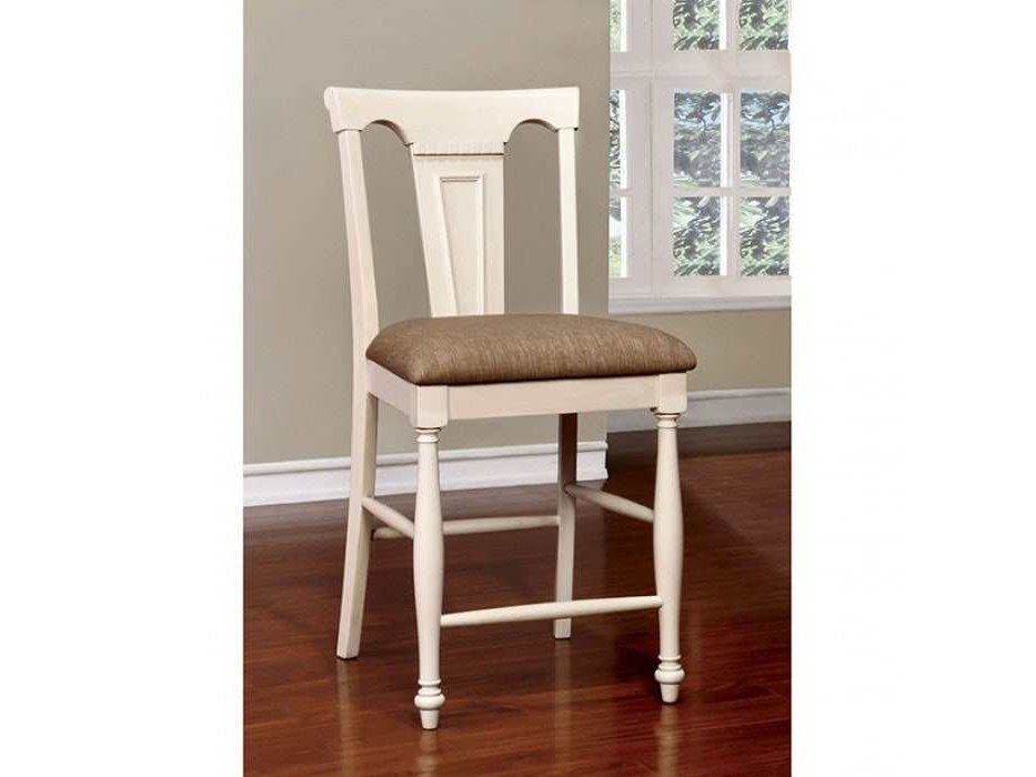 Sabrina OffWhite/Tan Counter Height Chair (Set of 2)