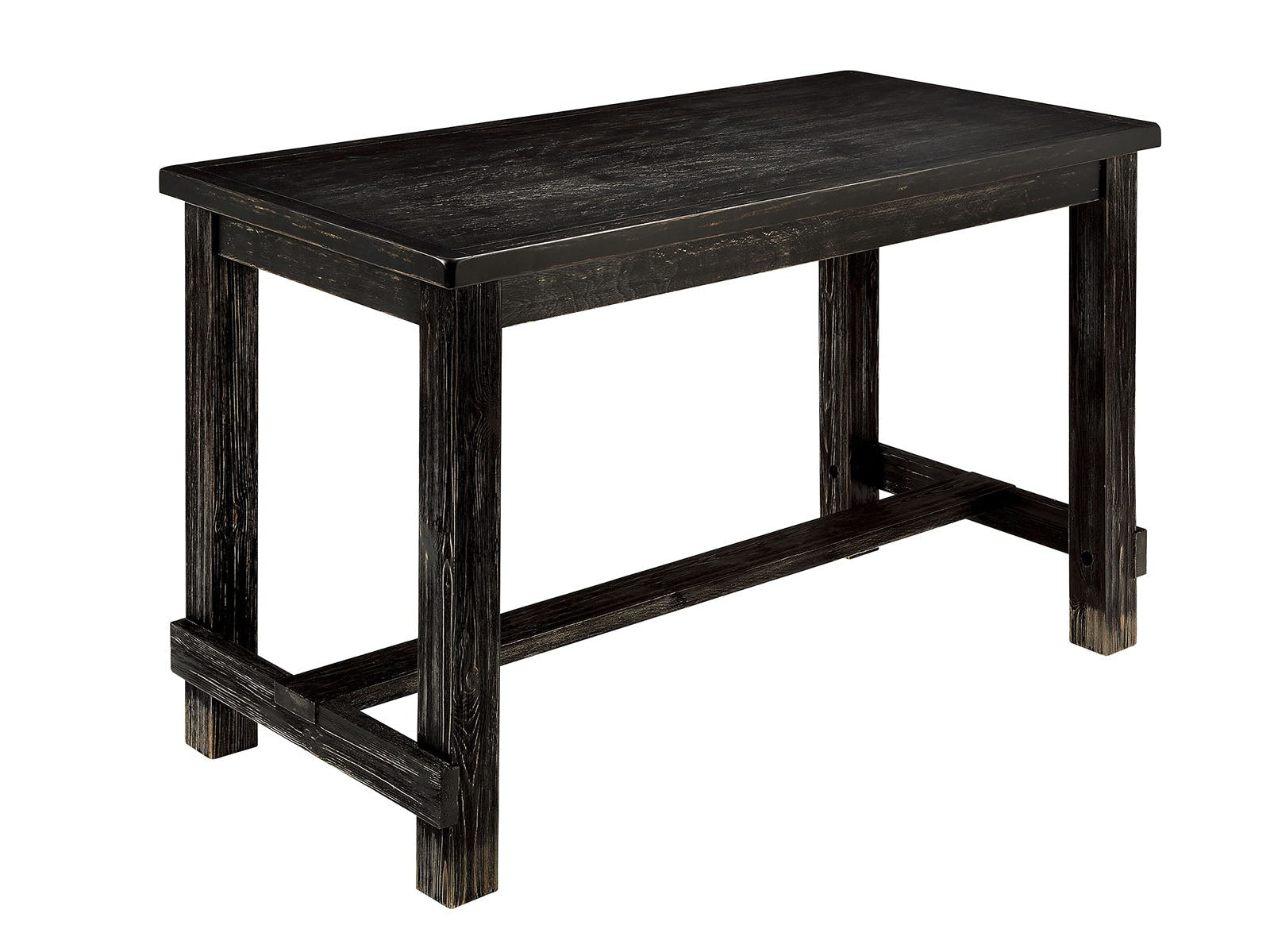 Sania Antique Black/Ivory 4 Pc. Counter Height Table Set w/ Bench
