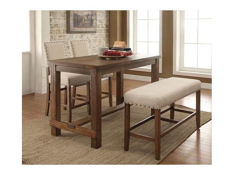 Sania Rustic Oak Counter Height Chair (Set of 2)