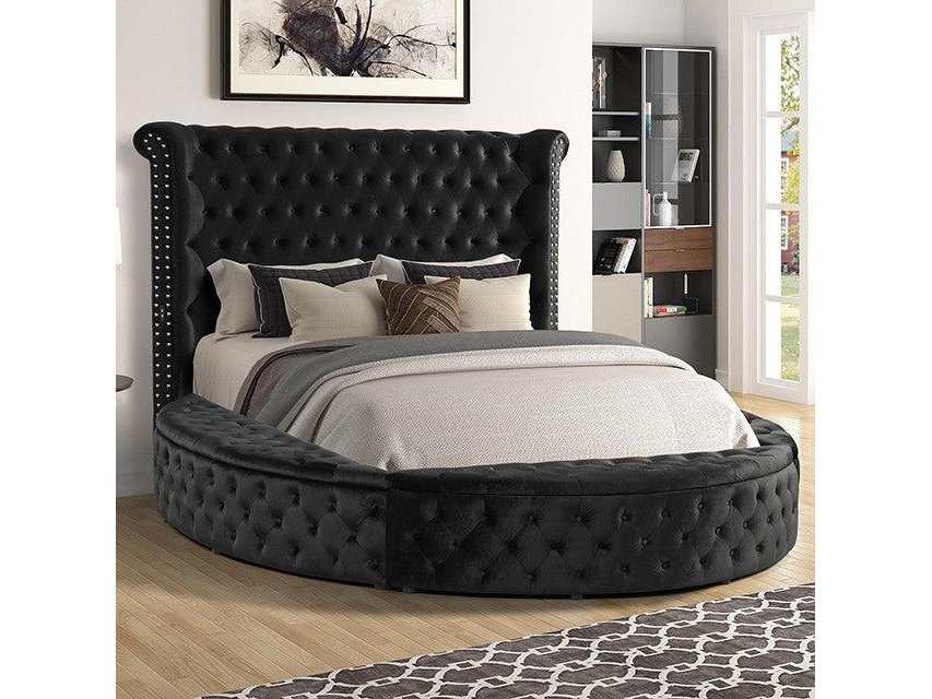 Sansom Black Queen Storage Bed