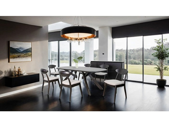 Sargans Black 7 Piece Dining Set