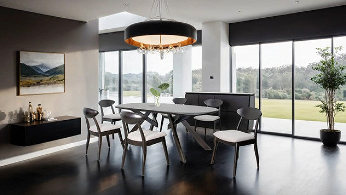 Sargans Black 7 Piece Dining Set