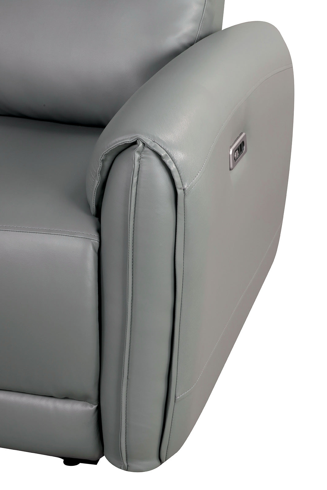 Schlieren Gray Leatherette Reclining Living Room Set