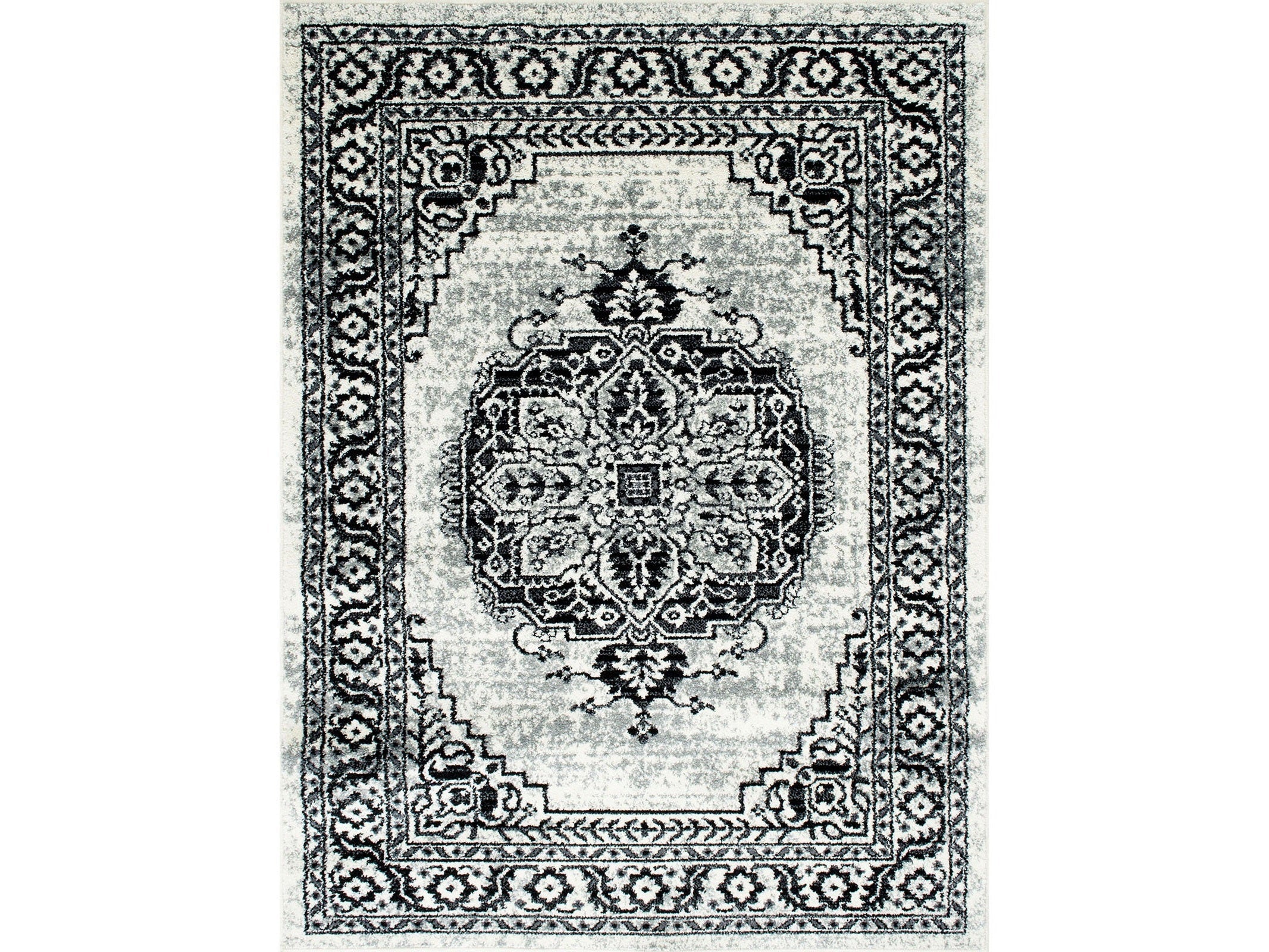 Serang Gray/Black 5' X 7' Area Rug