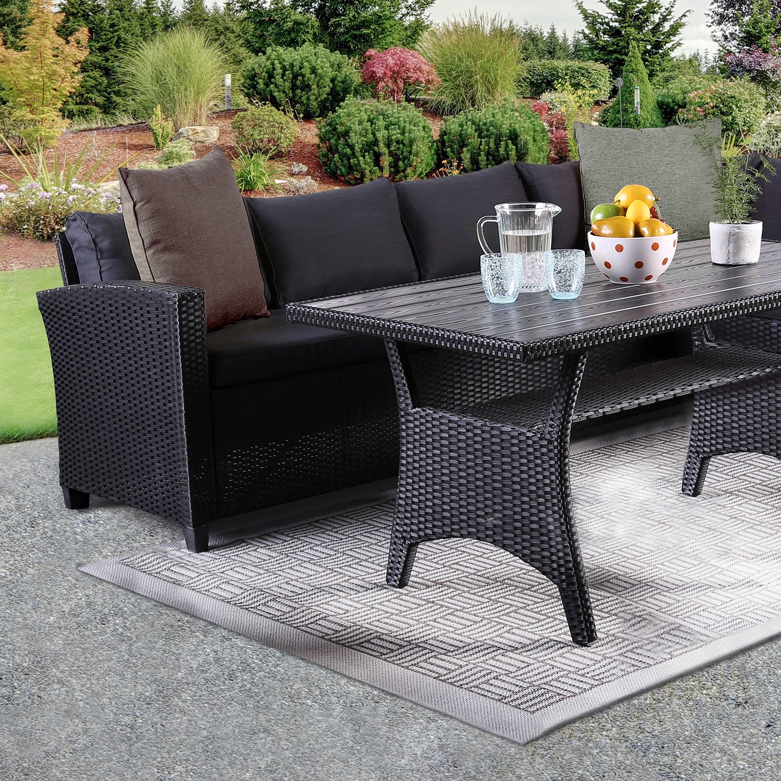 Shonda Black 3 Pc. Patio Dining Set