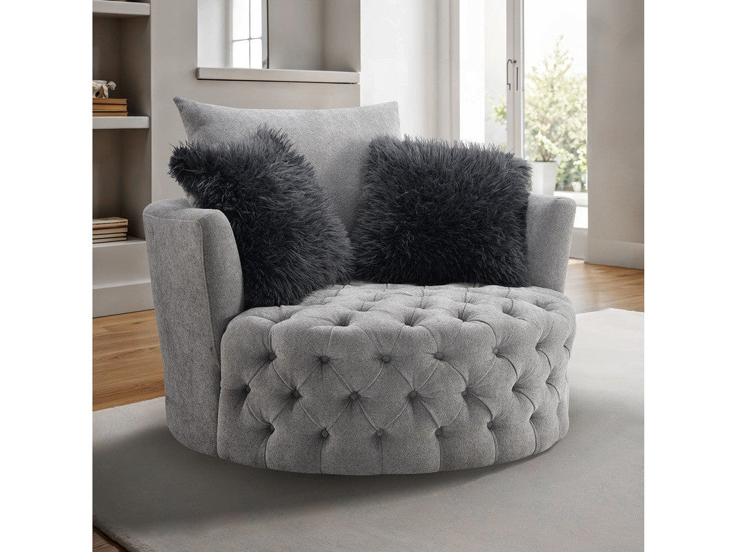 Sofi Light Gray Swivel Chair