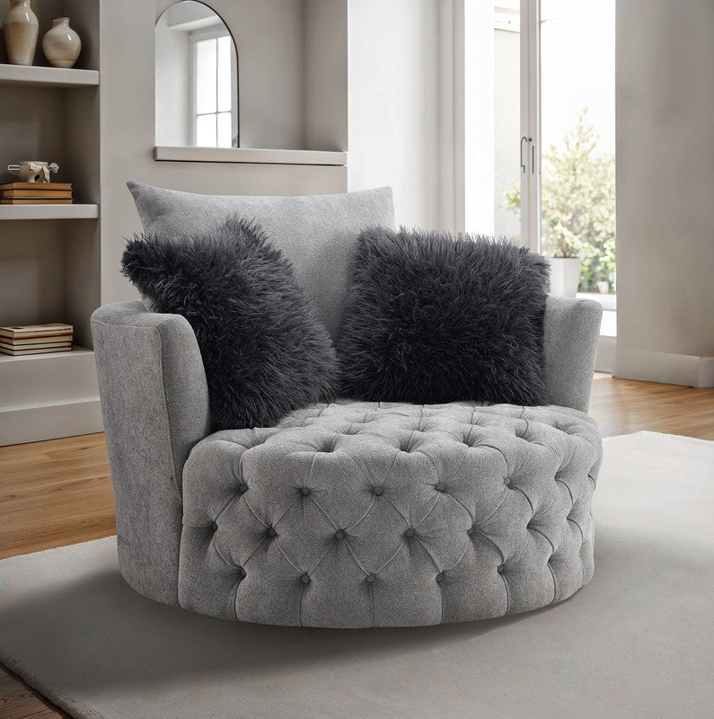 Sofi Light Gray Swivel Chair
