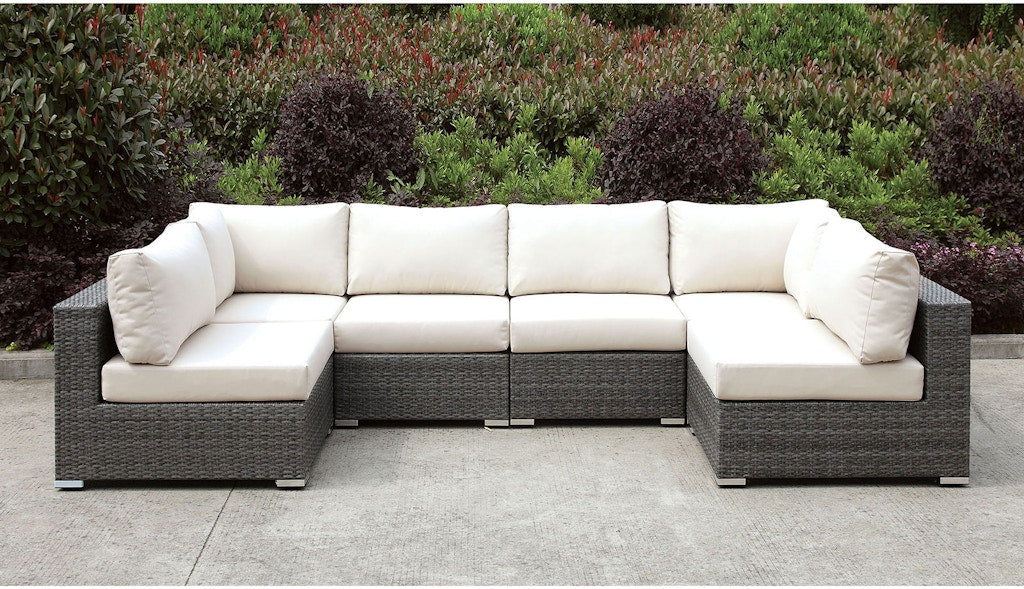 Somani Light Gray/Ivory Corner Chair