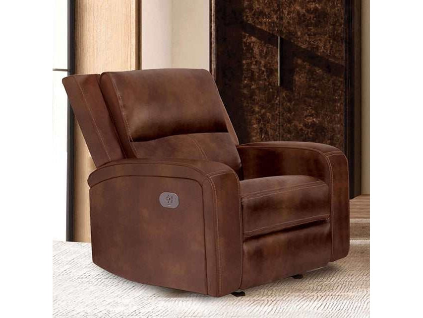 Soterios Brown Top Grain Leather Match Power Recliner