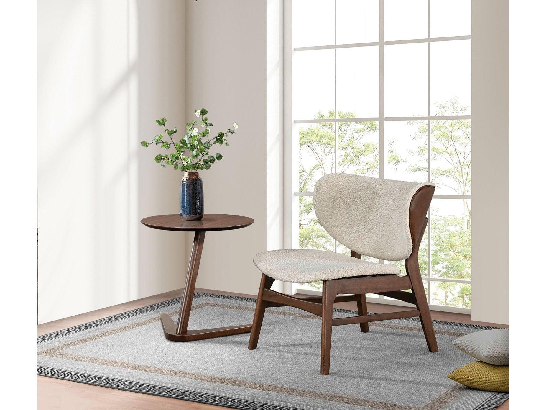 Spiez Walnut Chair & Side Table