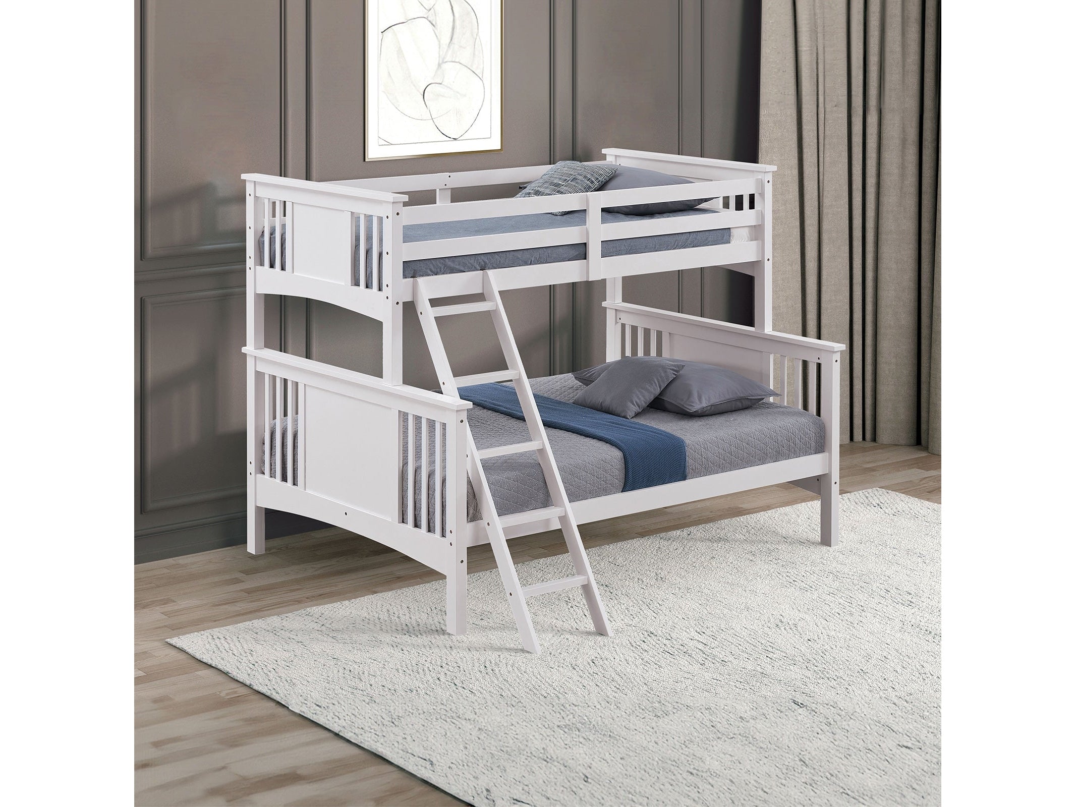 Spring Creek White Twin/Full Bunk Bed