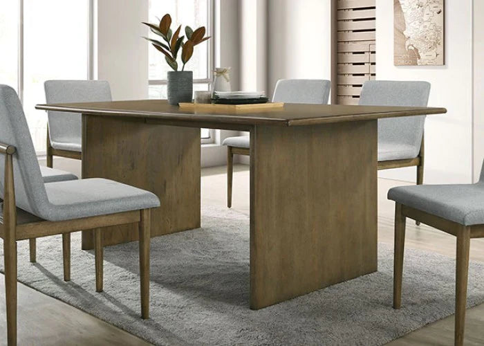 St Gallen Natural Tone & Light Gray Dining Table