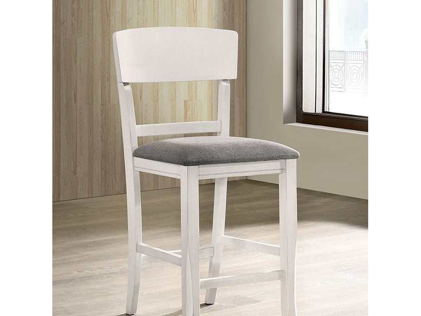 Stacie White/Gray Counter Height Chair (Set of 2)
