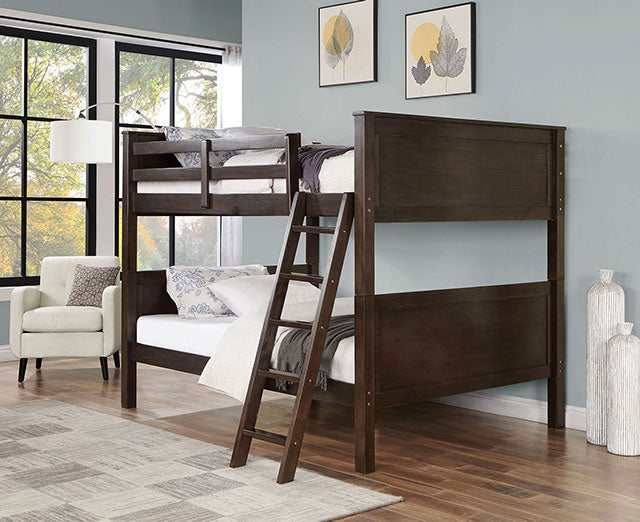 Stamos Walnut Full/Full Bunk Bed