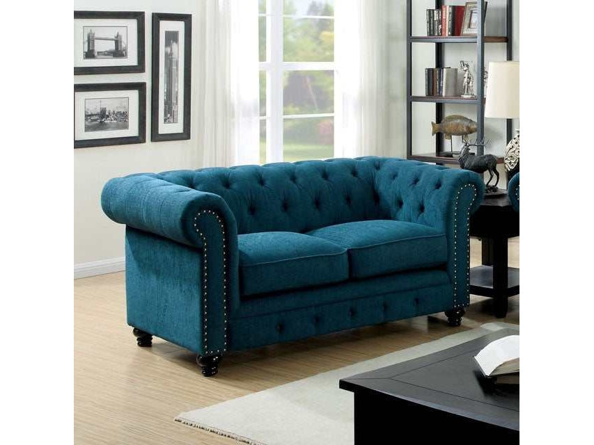 Stanford Dark Teal Loveseat