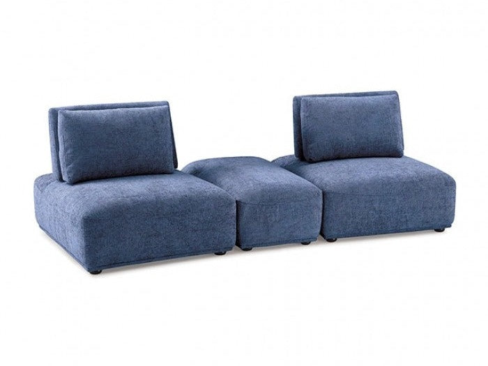 Stavanger Blue 2-Seater w/Rect. Ottoman
