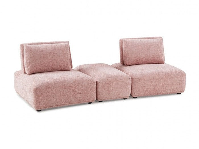 Stavanger Pink 2-Seater w/Rect. Ottoman