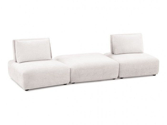 Stavanger White 2-Seater w/Square Ottoman