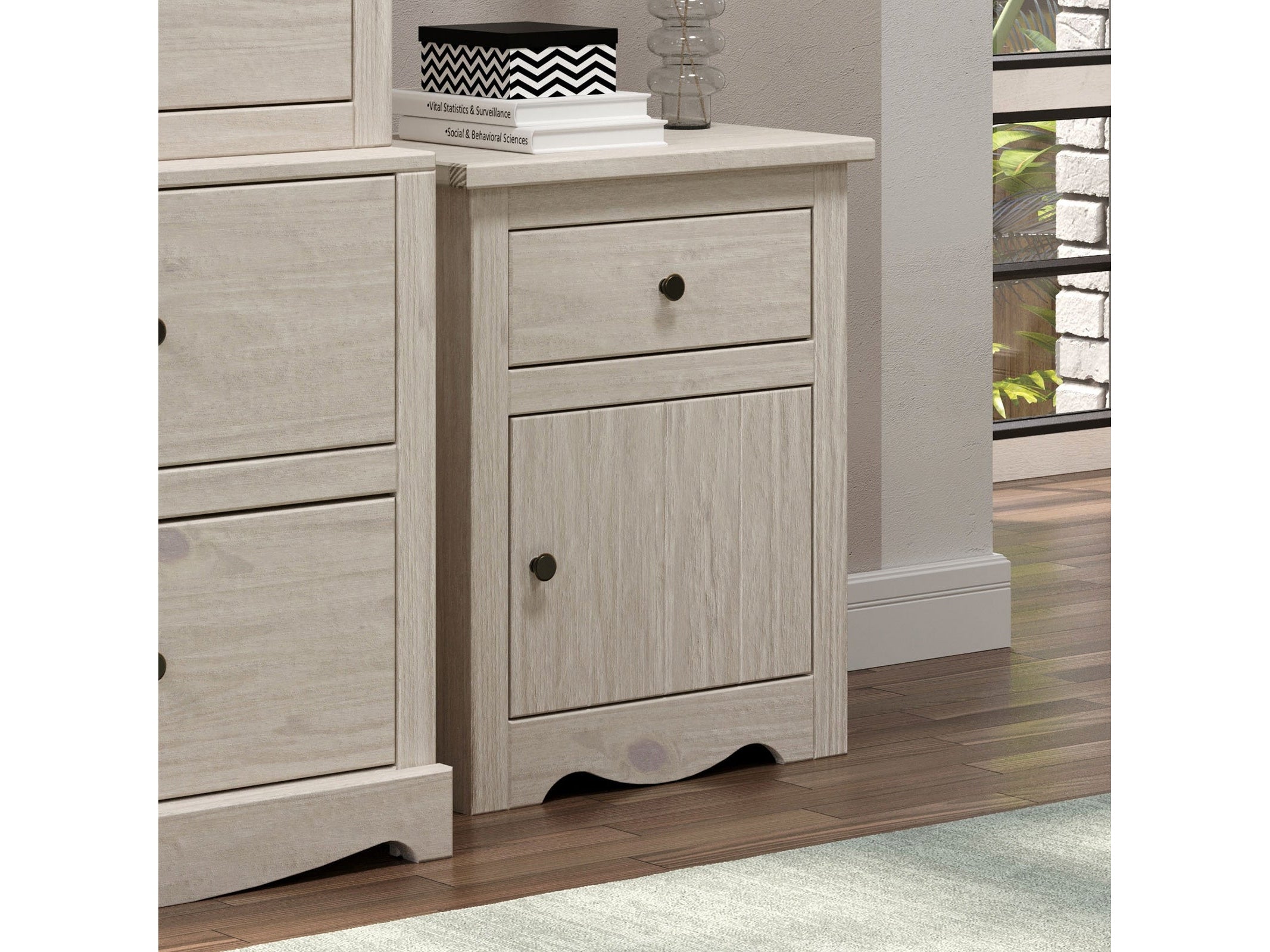 Stavros White Nightstand