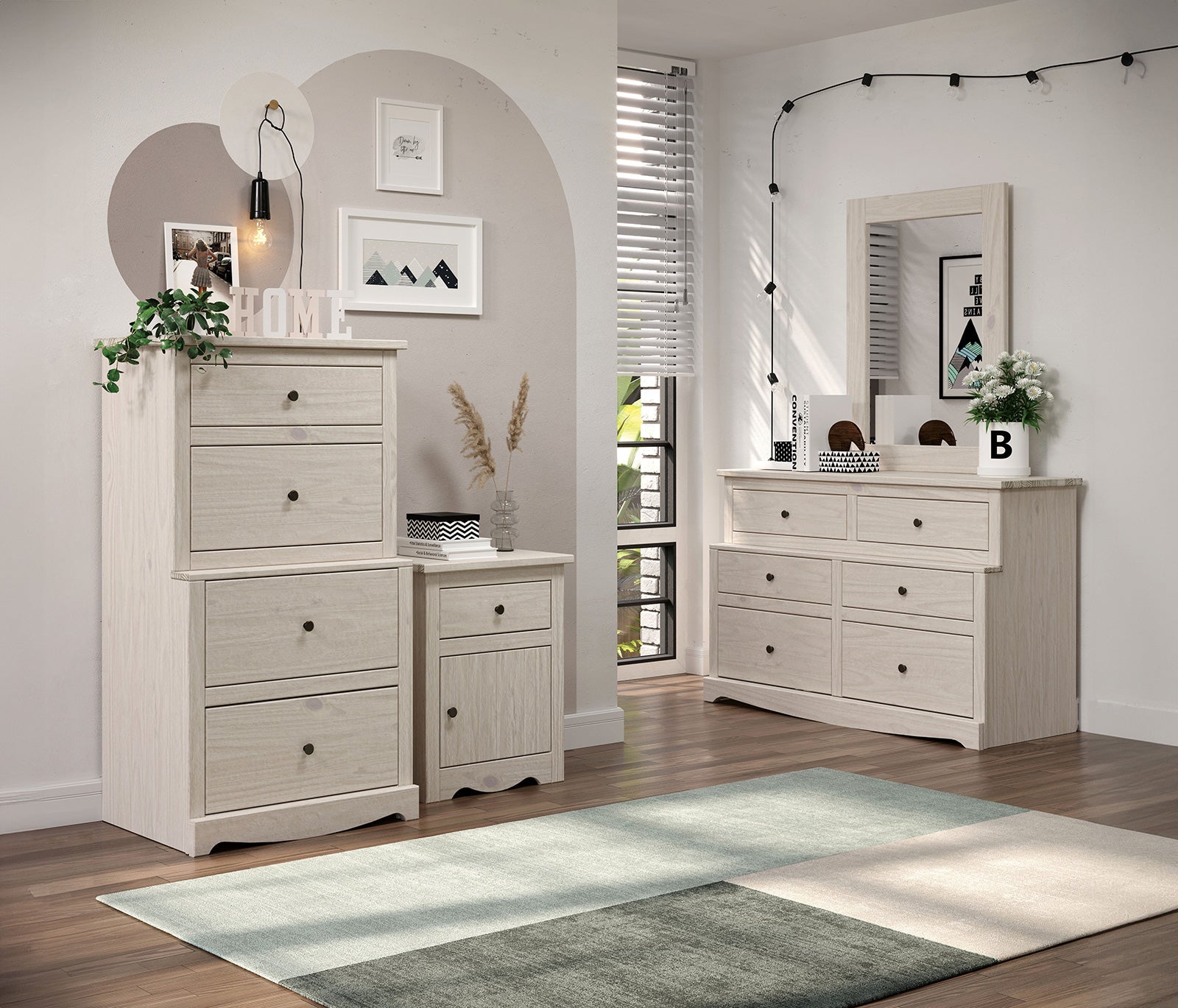 Stavros White Nightstand