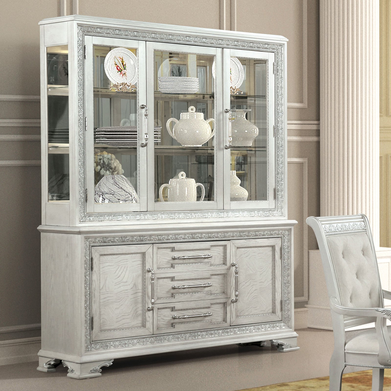 Stella Mia Ivory Hutch Buffet