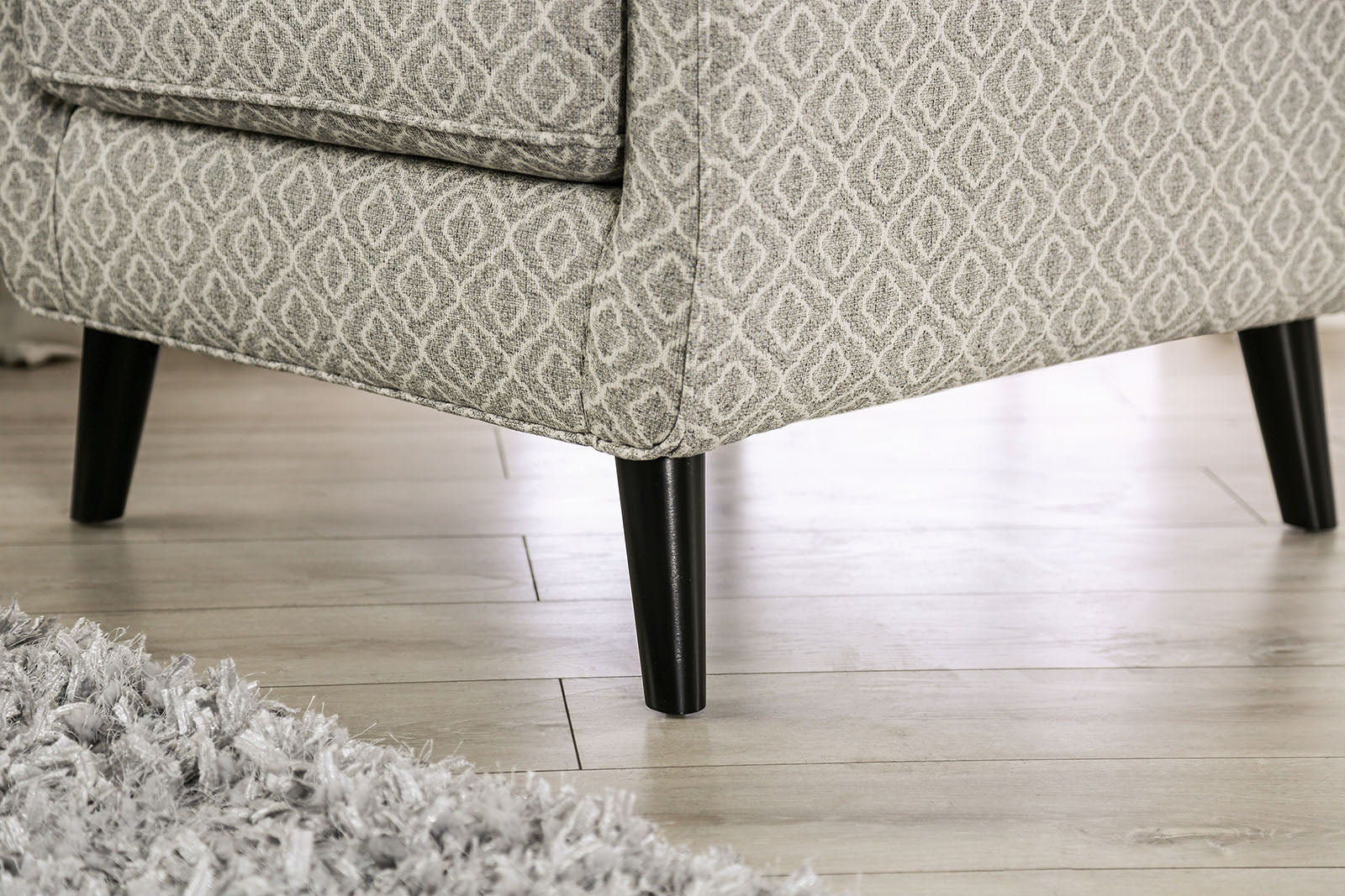 Stephney Gray/Gold Accent Chair
