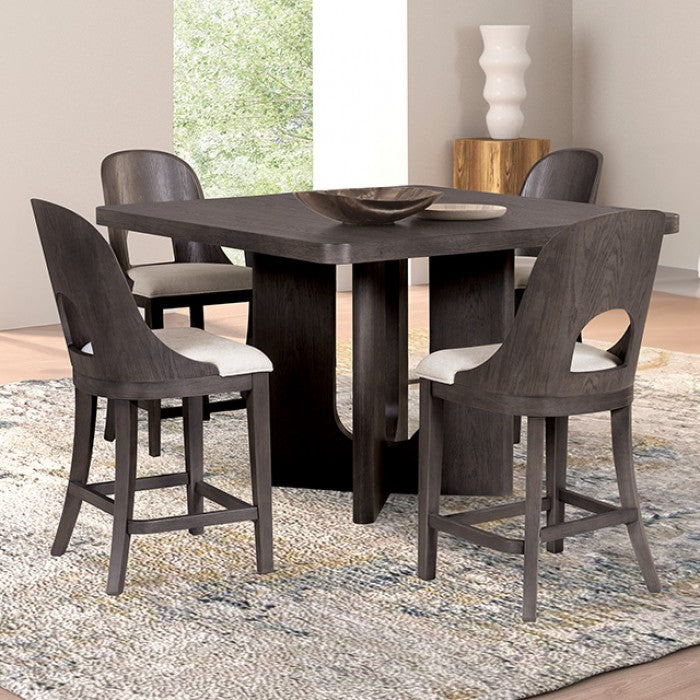 Sterling West Ash Gray Counter Height 9 Piece Dining Set