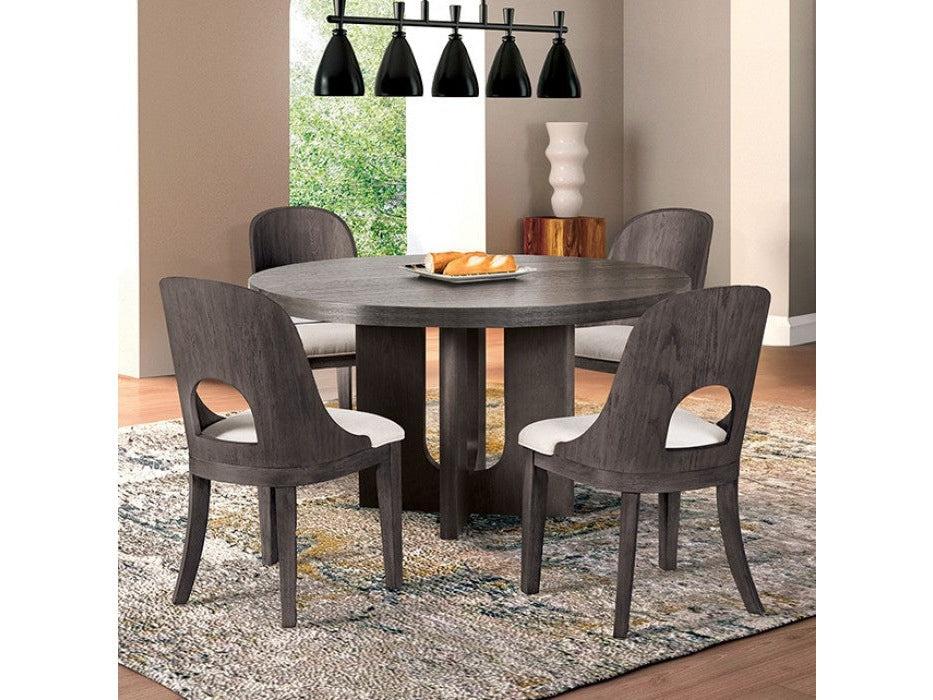 Sterling West Ash Gray Round Dining Table