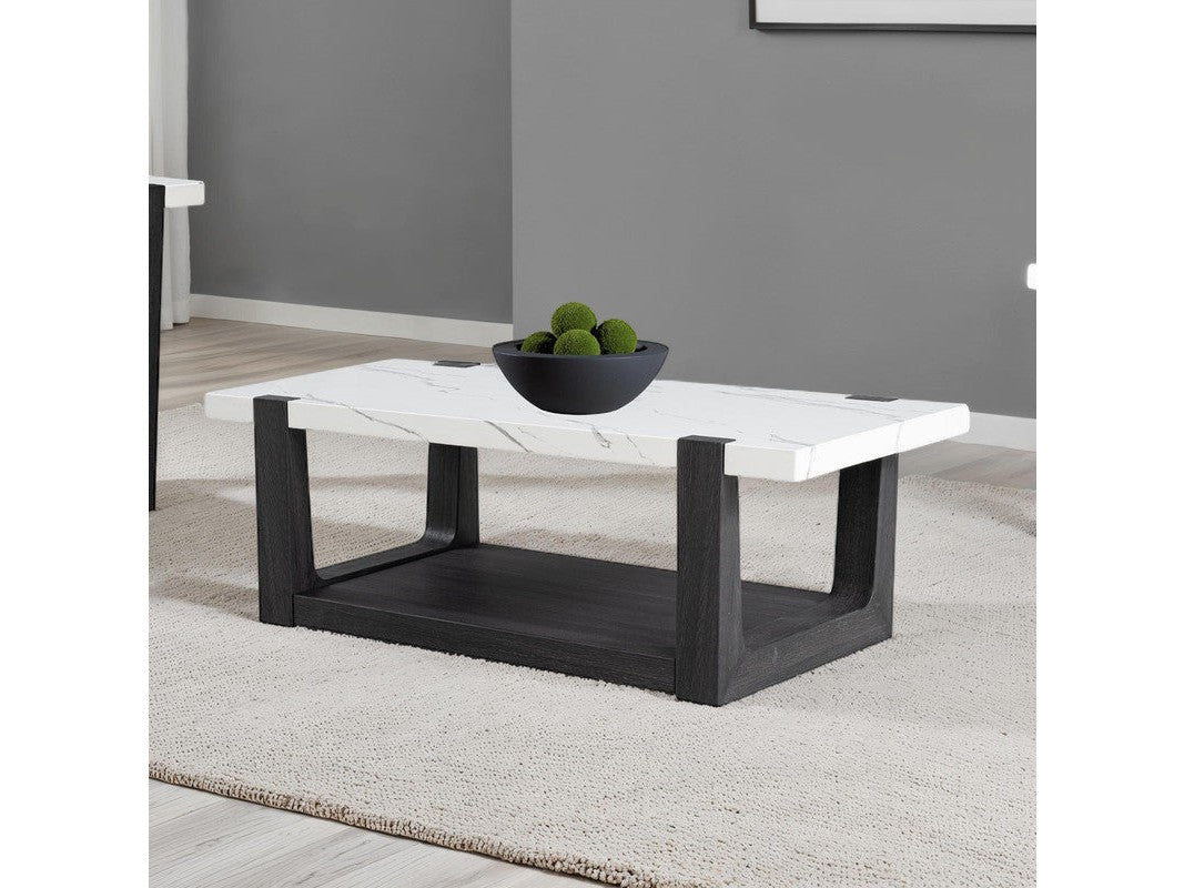 Sundbry White/Black Coffee Table