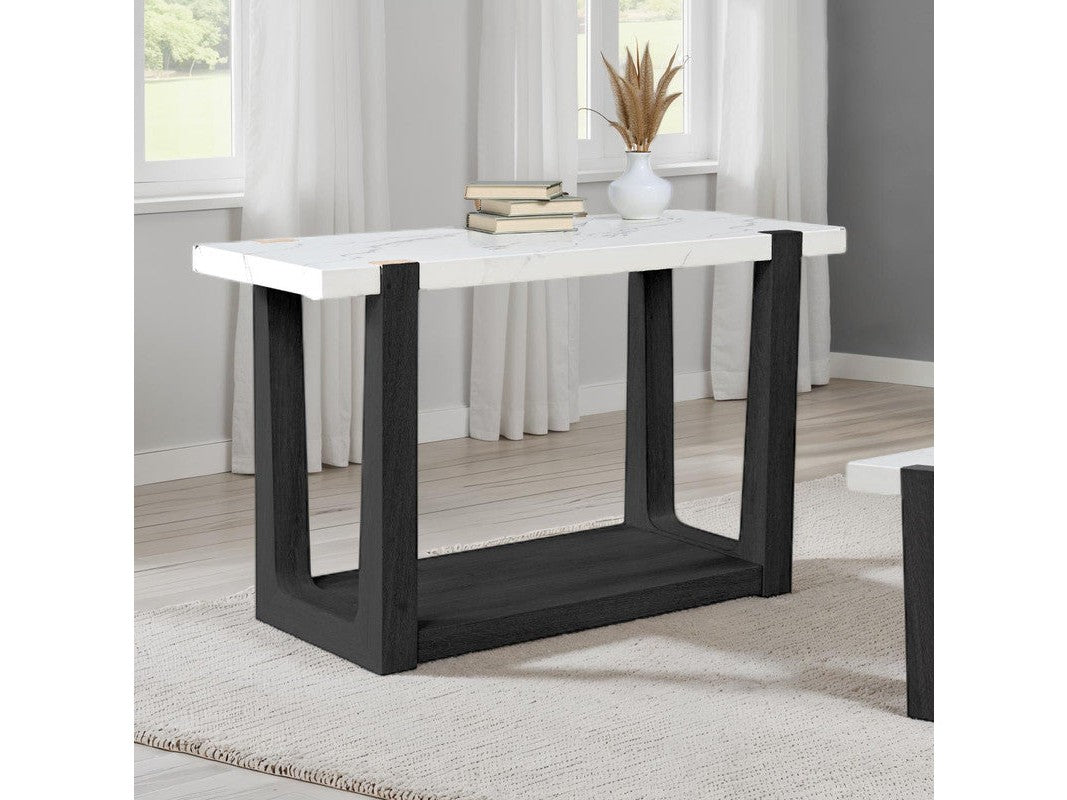 Sundbry White/Black Sofa Table