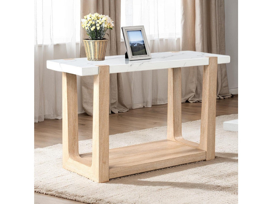 Sundbry White/Natural Sofa Table