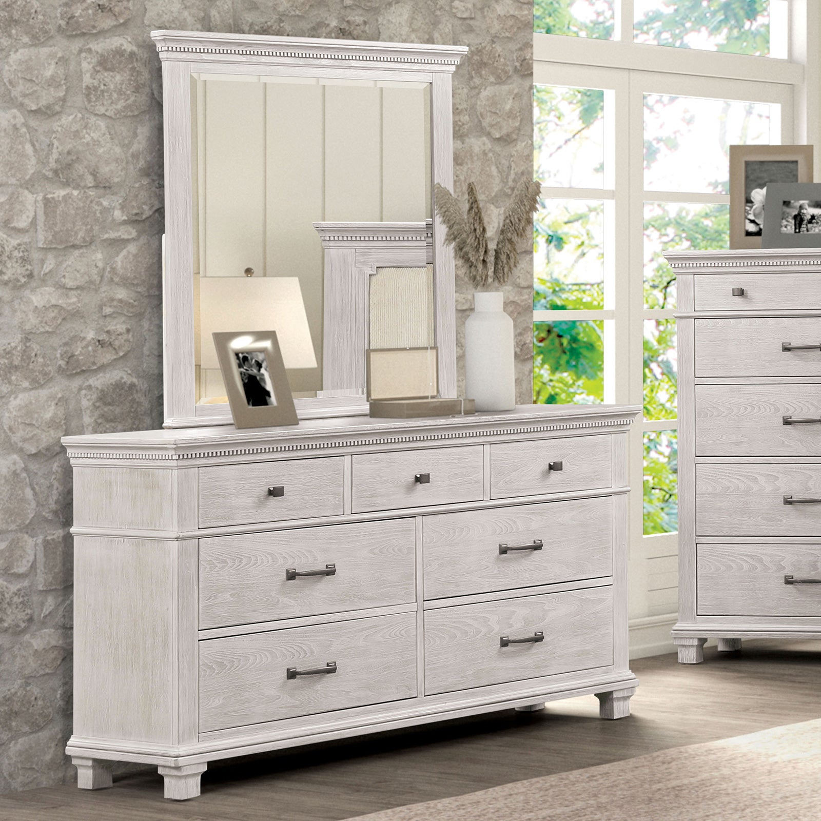 Swanley Weathered Gray Mirror