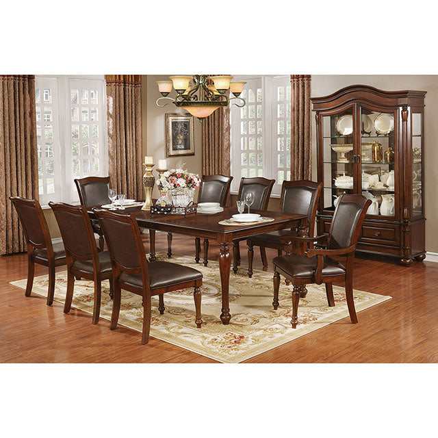 Sylvana Brown Cherry/Espresso Arm Chair (Set of 2)