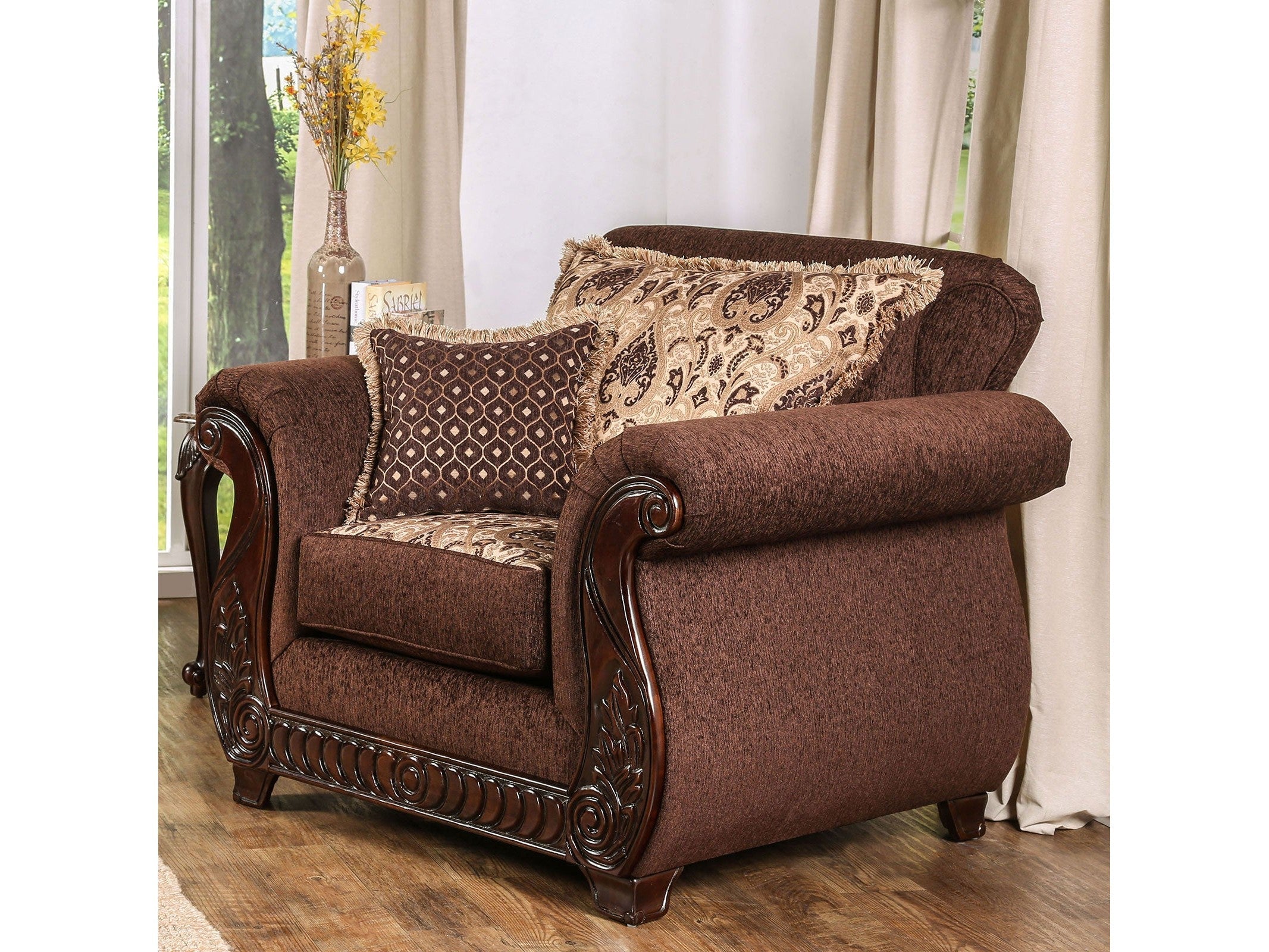 Tabitha Brown/Gold Chair