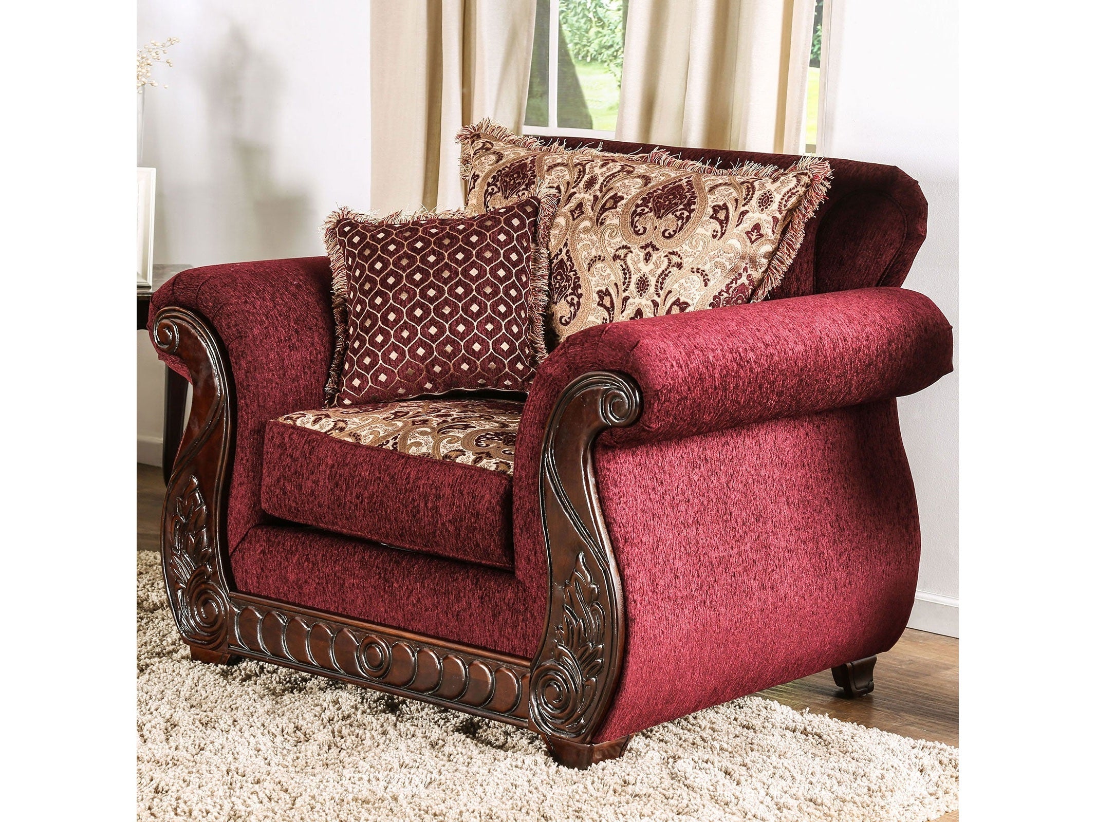 Tabitha Wine/Gold Chair