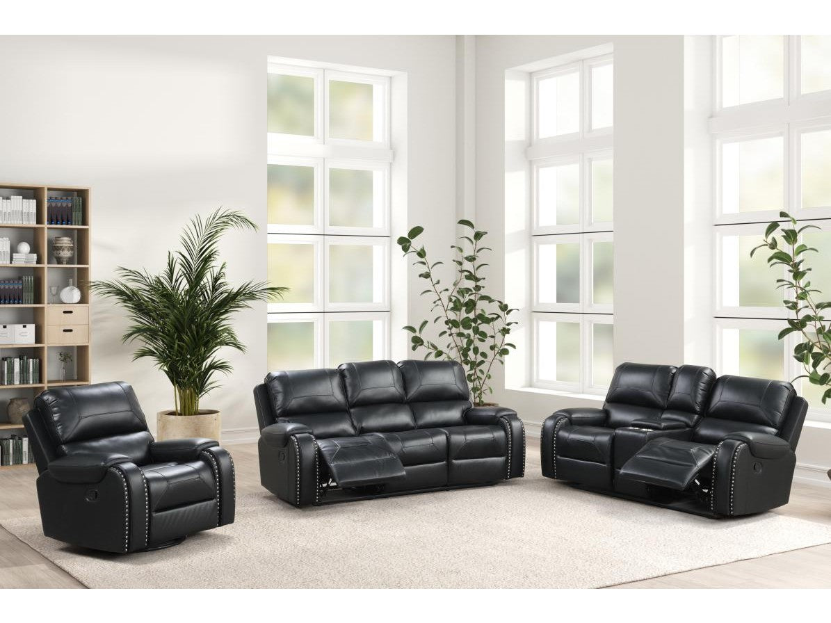 Tepic Black Leatherette Chair